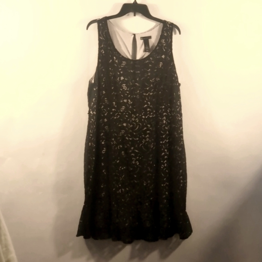 Lane Bryant Little Black Lace dress Size 20 - Picture 1 of 13